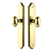 10 Inch Stretto Concord Passage Sideplate Entry Set from the Classic Brass Collection