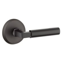 Bryce Privacy Door Lever Set from the Rustic Sandcast Bronze Collection