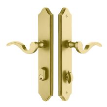 10 Inch Stretto Concord Single Cylinder Keyed Sideplate Entry Set from the Classic Brass Collection