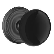 Ebony Reversible Non-Turning Two-Sided Dummy Door Knob Set from the Porcelain Collection