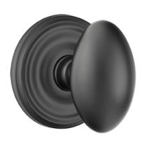 Egg Reversible Non-Turning Two-Sided Dummy Door Knob Set from the Brass Modern Collection