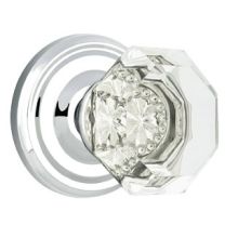 Old Town Reversible Non-Turning Two-Sided Dummy Door Knob Set from the Crystal Collection