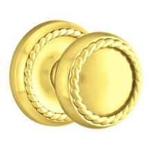 Rope Knob Reversible Non-Turning Two-Sided Dummy Door Knob Set from the Designer Brass Collection