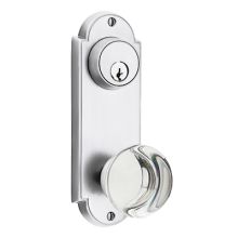 Delaware Series Single Cylinder Keyed Entry Set with 7.125 Inch Tall Backplate from the American Classic Collection