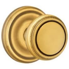 Norwich Passage Door Knob Set with Regular Rose from the Brass Classic Collection