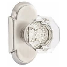 Old Town Passage Door Knob Set with Type 8 Rose from the Crystal Collection