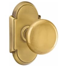 Providence Passage Door Knob Set with Type 8 Rose from the Classic Brass Collection