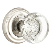 Georgetown Crystal Passage Knobset with Brass Rosette