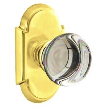 Providence Crystal Passage Door Knob with Solid Brass Rosette