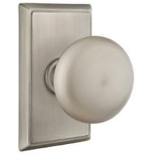 Providence Passage Door Knob Set with Rectangular Rose from the Brass Classic Collection