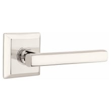 Freestone Left Handed Passage Door Lever Set with Quincy Rose from the Urban Modern Collection