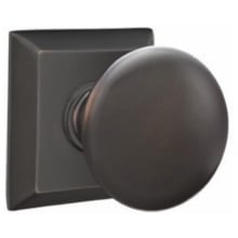 Providence Passage Door Knob Set with Quincy Rose from the Classic Brass Collection