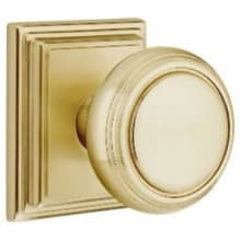 Norwich Passage Door Knob Set with Wilshire Rose from the Brass Classic Collection