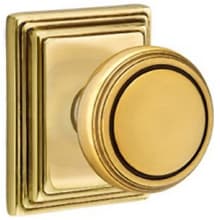 Norwich Passage Door Knob Set with Wilshire Rose from the Brass Classic Collection