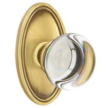 Providence Crystal Privacy Door Knob with Solid Brass Rosette