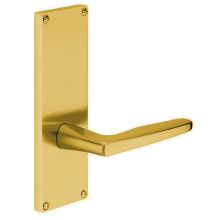 7-1/2" Height Rectangular Sideplate Brass Modern Privacy Entry Set
