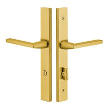 11 Inch Stretto Rectangular Privacy Sideplate Entry Set from the Brass Modern Collection