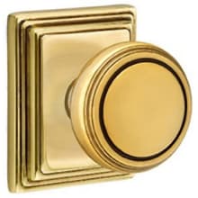 Norwich Privacy Door Knob Set with Wilshire Rose from the Brass Classic Collection