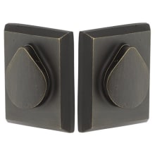 Rustic Modern Rectangular Double Cylinder Keyed Entry Deadbolt from the Sandcast Bronze Collection