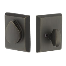 Rustic Modern Rectangular Single Cylinder Keyed Entry Deadbolt from the Sandcast Bronze Collection