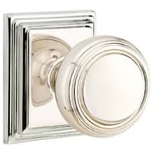 Norwich Non-Turning Two-Sided Dummy Door Knob Set with Wilshire Rose from the Brass Classic Collection
