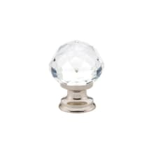 Crystal And Porcelain 1 Inch Geometric Cabinet Knob
