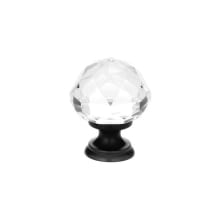 Diamond 1 Inch Round Cabinet Knob from the Glass Collection