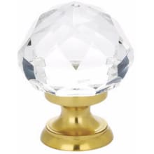 Diamond Glass 1 Inch Mushroom Cabinet Knob