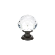 Crystal And Porcelain 1-1/4 Inch Mushroom Cabinet Knob