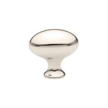 Egg 1-1/4 Inch Oval Cabinet Knob from the Traditional Collection - 10 Pack