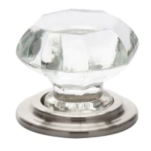 Crystal And Porcelain 1-3/4 Inch Geometric Cabinet Knob