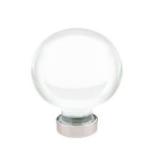 Crystal And Porcelain 1-1/4 Inch Round Cabinet Knob