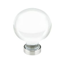 Crystal And Porcelain 1-1/4 Inch Round Cabinet Knob