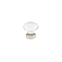 Hampton 1-1/4 Inch Oval Cabinet Knob from the Glass Collection - 25 Pack