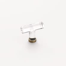 Modern 2-1/8 Inch T-Knob from the Glass Collection