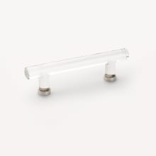 Modern Bar 4 Inch Center to Center Cabinet Bar Pull from the Glass Collection