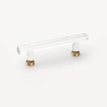 Modern Bar 4 Inch Center to Center Cabinet Bar Pull from the Glass Collection