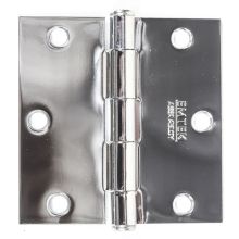 3.5" x 3.5" Square Corner Plain Bearing Mortise Hinge - Pair