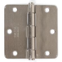 3.5" x 3.5" Plain Bearing 1/4" Radius Corners Mortise Hinge - Pair