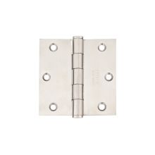 3.5" x 3.5" Stainless Steel Residential Square Corner Plain Bearing Door Hinge - Pair