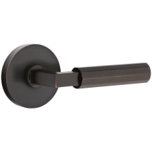 Faceted Passage Door Lever Set from the SELECT Brass Collection with CF Mechanism