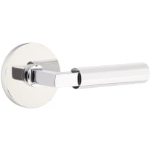 Faceted Passage Door Lever Set from the SELECT Brass Collection with CF Mechanism