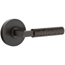 Hammered Passage Door Lever Set from the SELECT Brass Collection with CF Mechanism