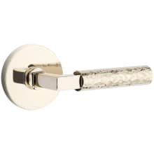 Hammered Passage Door Lever Set from the SELECT Brass Collection with CF Mechanism