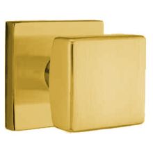 Square Knob Brass Modern Passage Door Knobset with the CF Mechanism