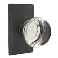 Providence Crystal Passage Door Knob with CF Mechanism and Sandcast Bronze Rosette
