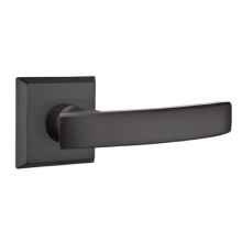 Yuma Rustic Modern Bronze Privacy Door Lever Set with CF Mechanism