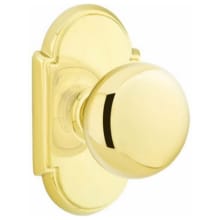 Providence Passage Door Knob Set with Type 8 Rose and CF Mechanism from the Classic Brass Collection