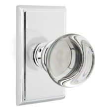 Providence Crystal Passage Door Knob with CF Mechanism and Solid Brass Rosette