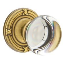 Providence Crystal Passage Door Knob with CF Mechanism and Solid Brass Rosette